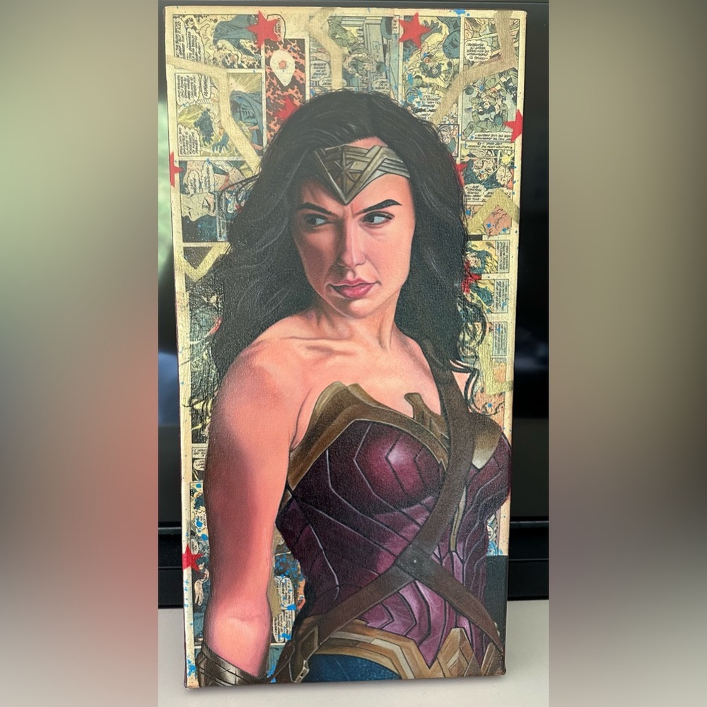Wonder Woman The Amazon Gal Gadot Pop Art Anthony Jensen Giclée Print on Canvas